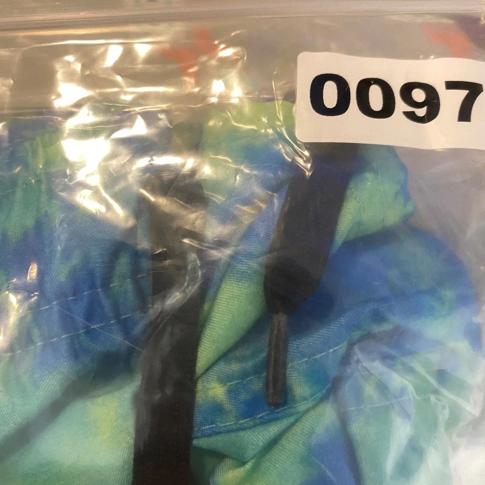 Hurley Mens XL Tie Dye Swim Trunks Blue Lime Green‎ Board Shorts Mesh Lined 0097